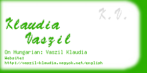 klaudia vaszil business card